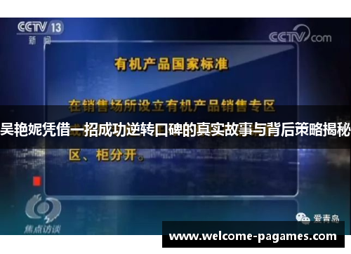 吴艳妮凭借一招成功逆转口碑的真实故事与背后策略揭秘