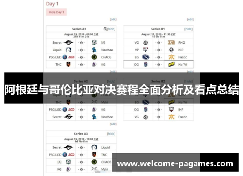 阿根廷与哥伦比亚对决赛程全面分析及看点总结